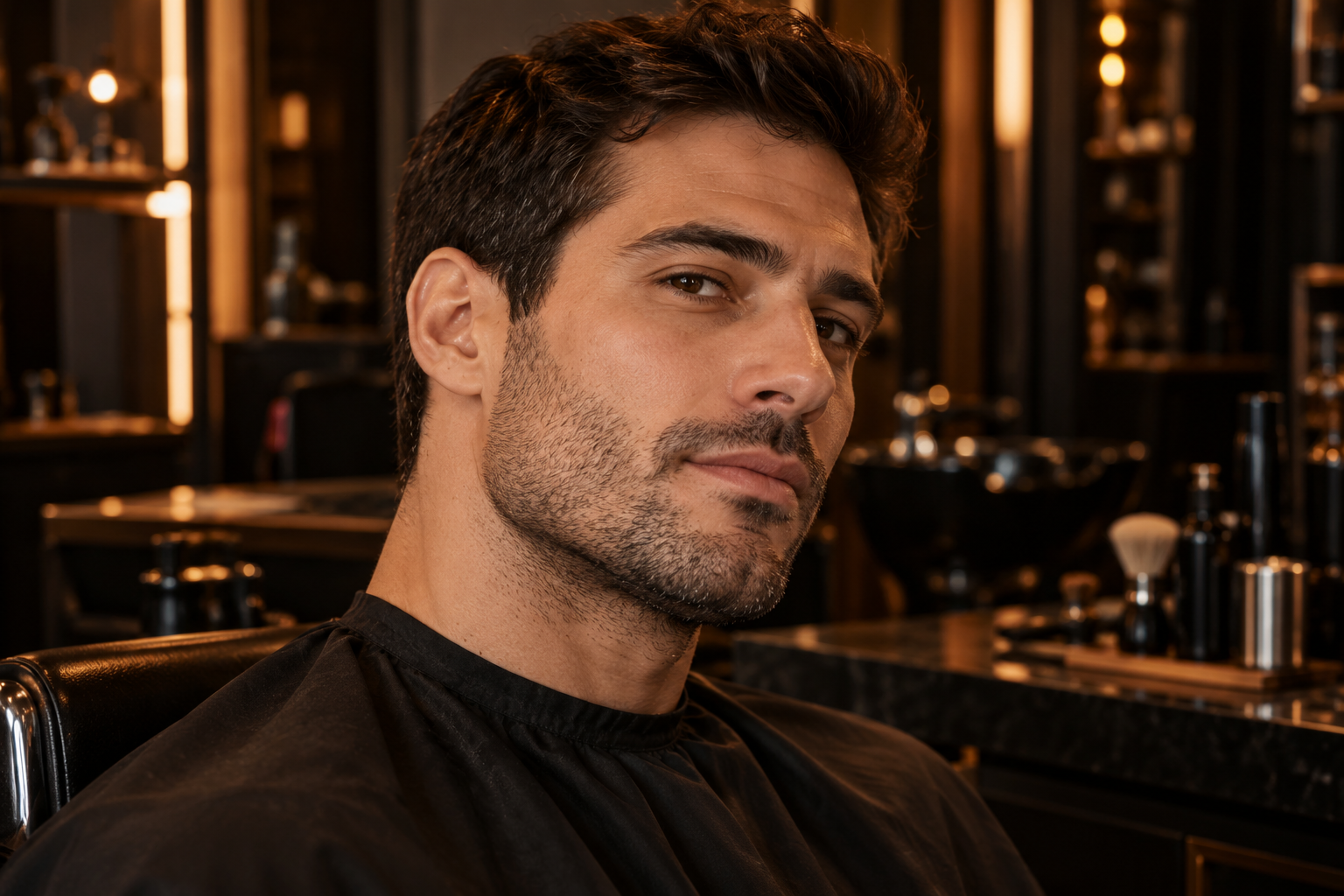 Barba por fazer para disfarçar falhas nas bochechas